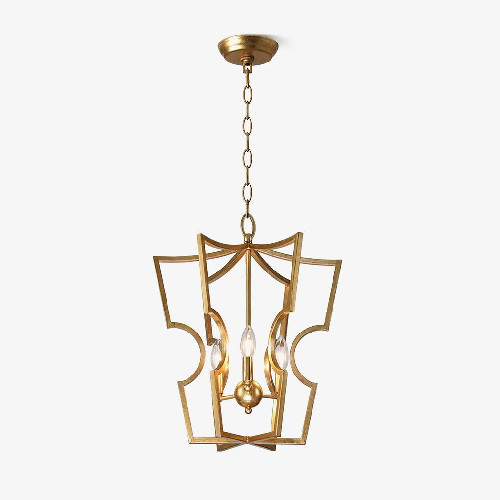 Lustra Chandelier Cadre Lanternes Doré - Neutralighting