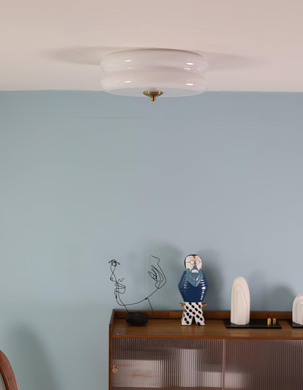 Lustra Plafonnier Art Déco Verre Vintage - Neutralighting