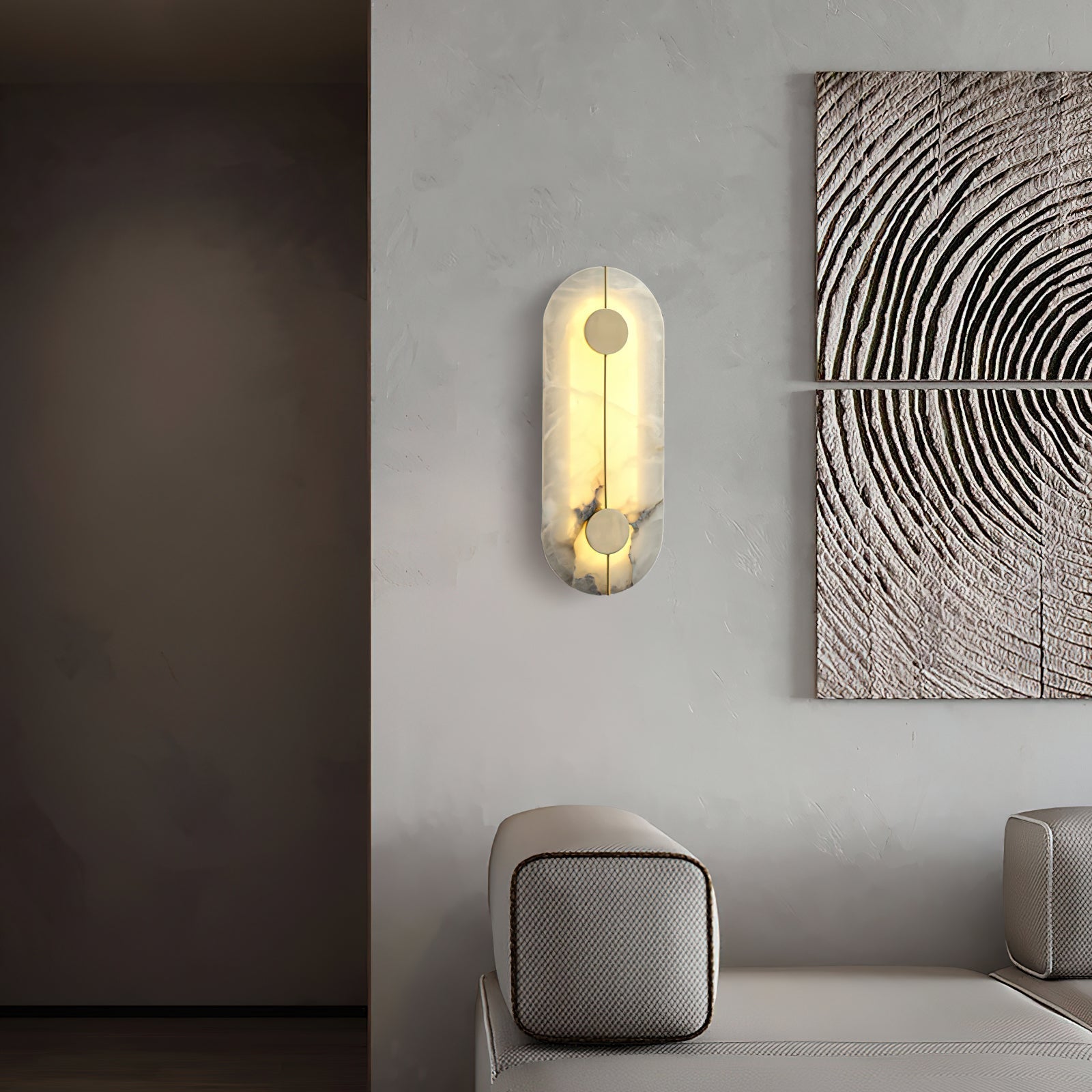 Waegnuvyo Moderne Minimaliste Albâtre Applique Murale - Neutralighting