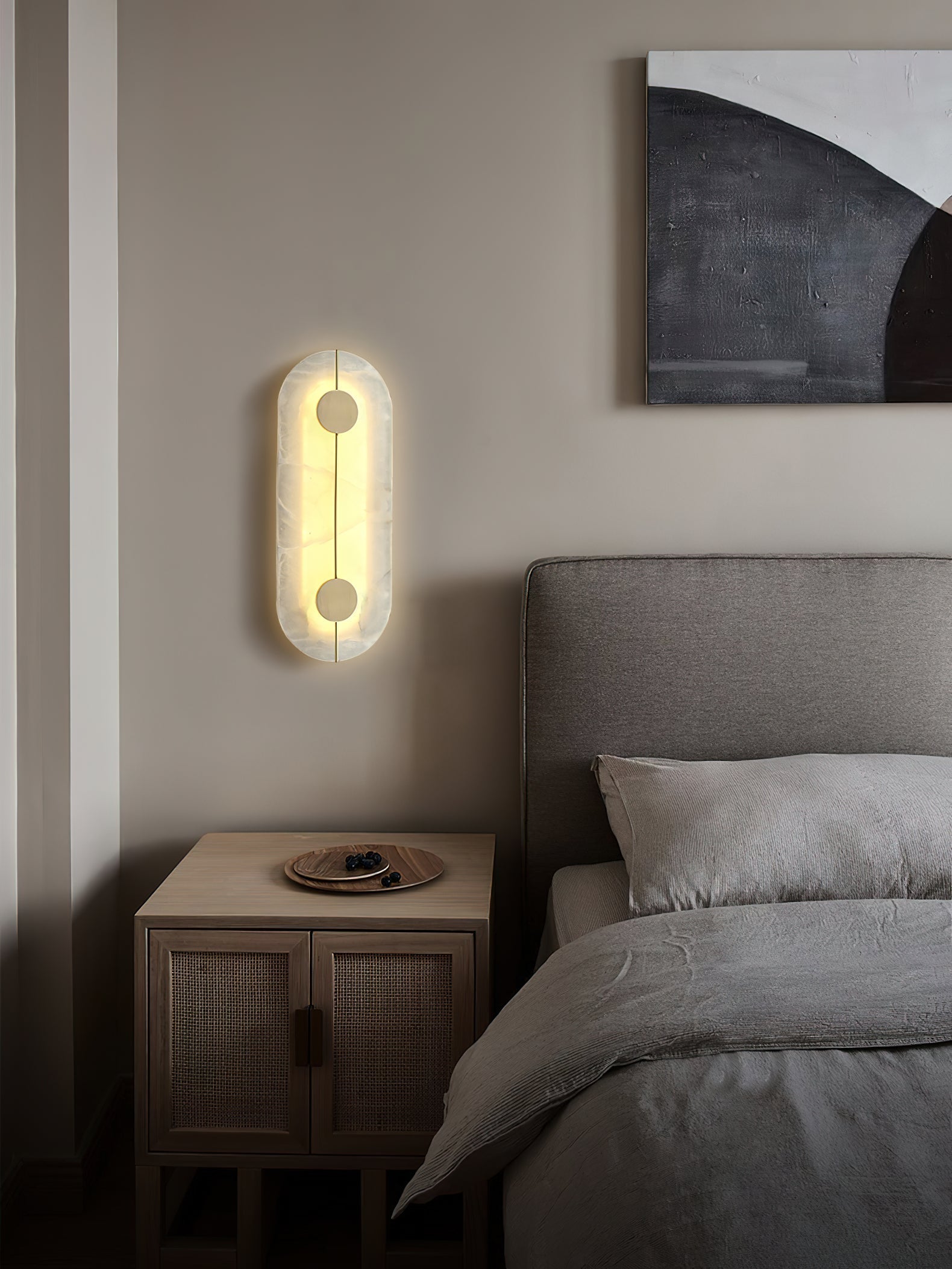 Waegnuvyo Moderne Minimaliste Albâtre Applique Murale - Neutralighting