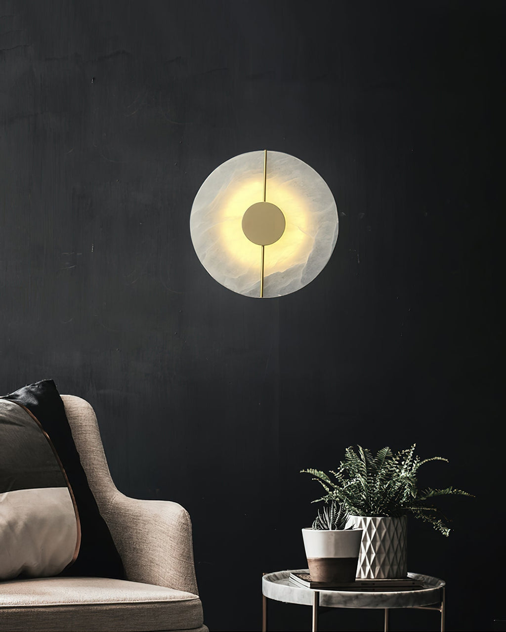 Waegnuvyo Moderne Minimaliste Albâtre Applique Murale - Neutralighting