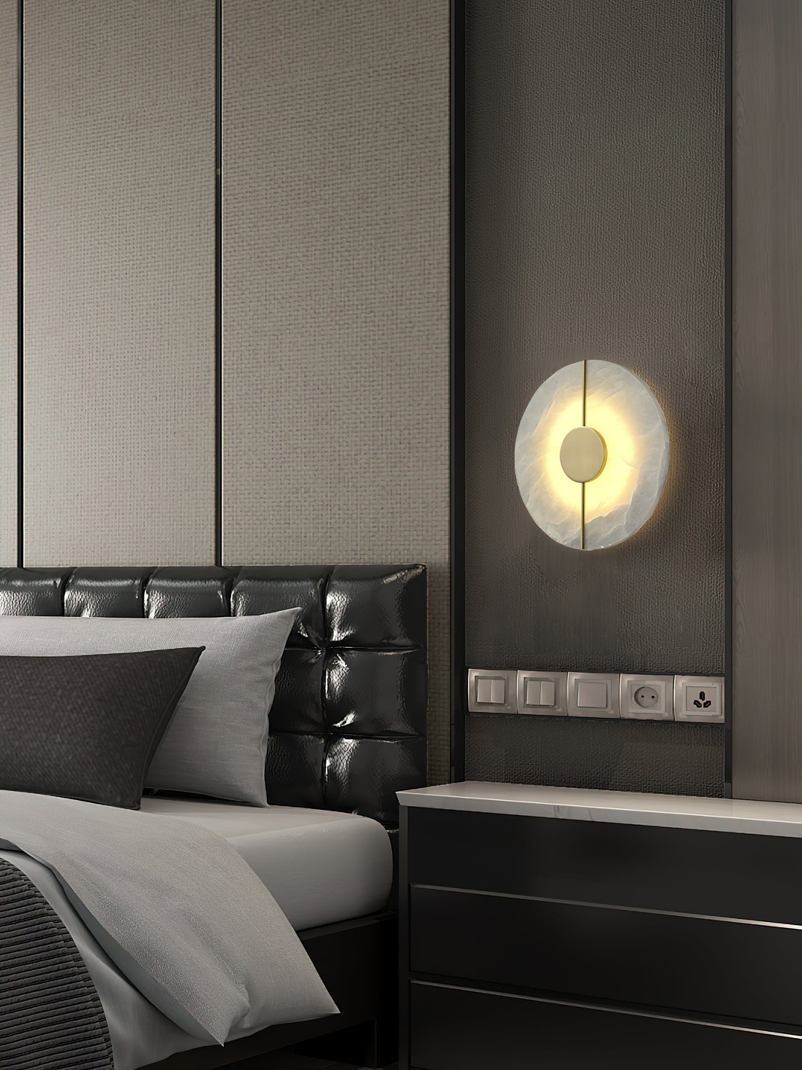 Waegnuvyo Moderne Minimaliste Albâtre Applique Murale - Neutralighting