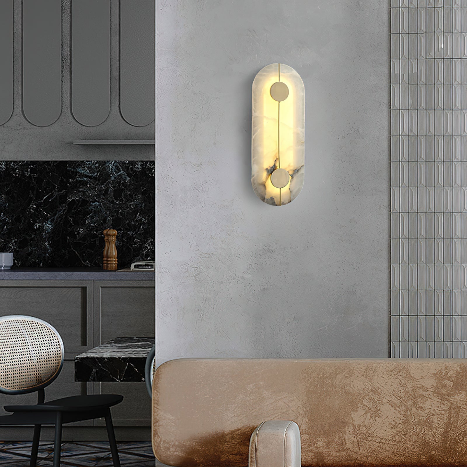 Waegnuvyo Moderne Minimaliste Albâtre Applique Murale - Neutralighting