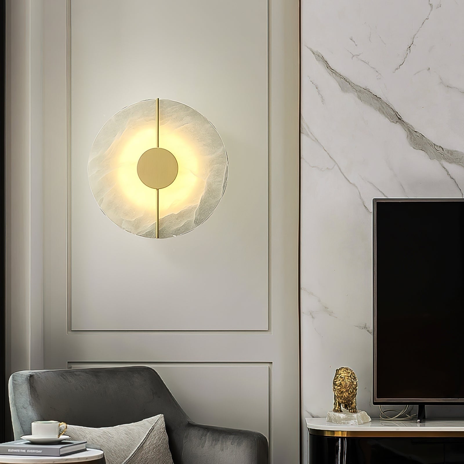 Waegnuvyo Moderne Minimaliste Albâtre Applique Murale - Neutralighting