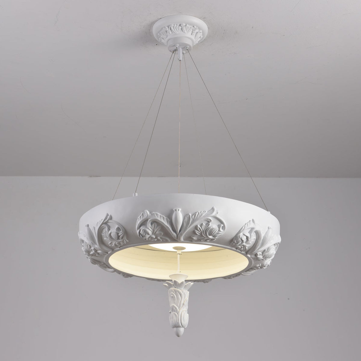 Rococo Chandelier Suspension en Plâtre - Neutralighting
