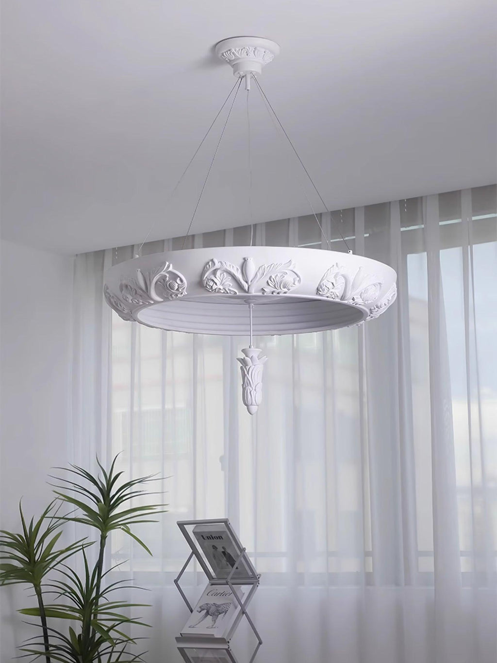 Rococo Chandelier Suspension en Plâtre - Neutralighting