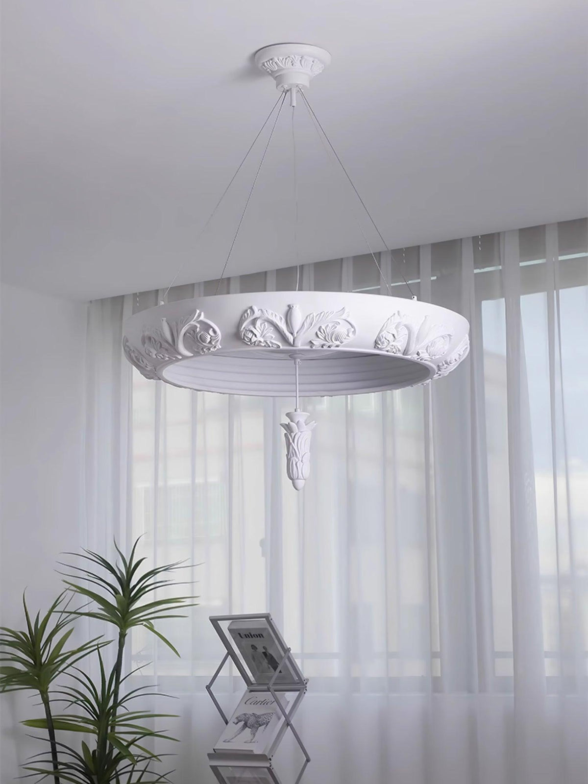 Rococo Chandelier Suspension en Plâtre - Neutralighting