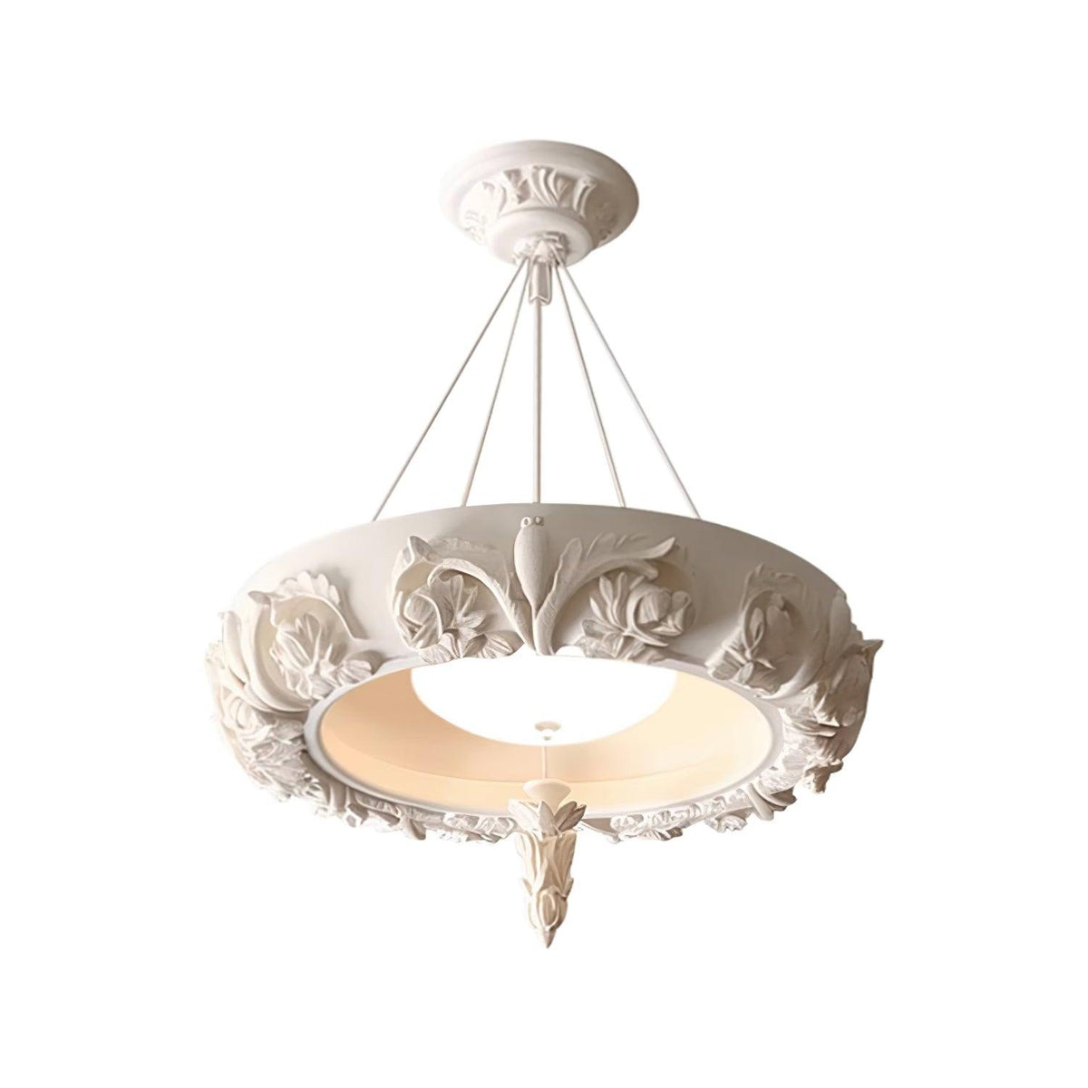 Rococo Chandelier Suspension en Plâtre - Neutralighting