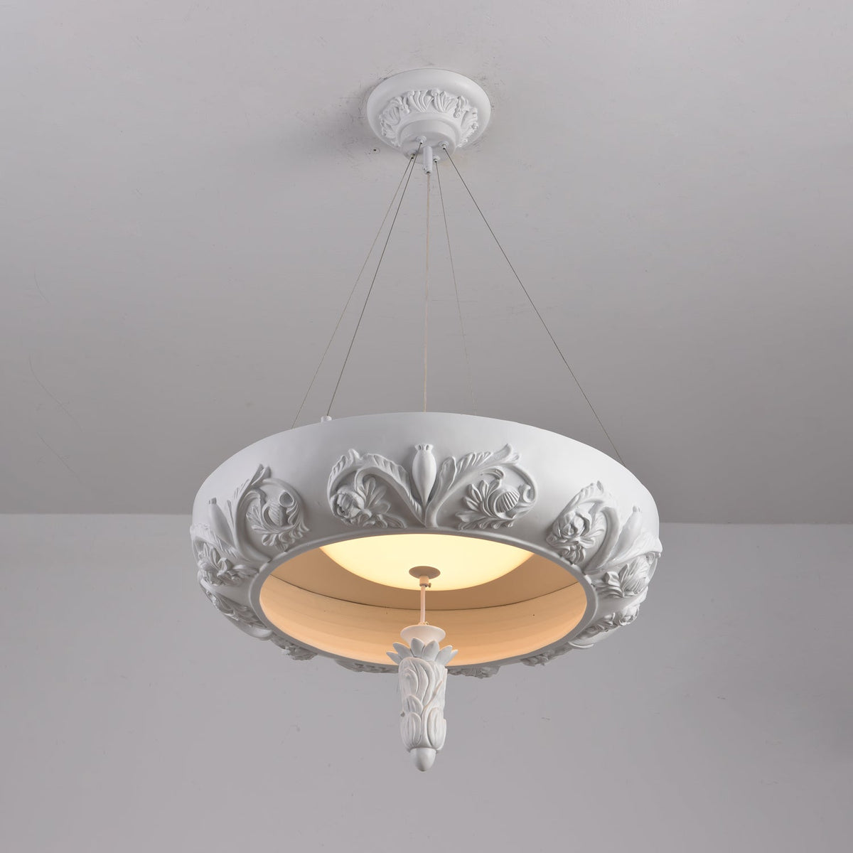 Rococo Chandelier Suspension en Plâtre - Neutralighting