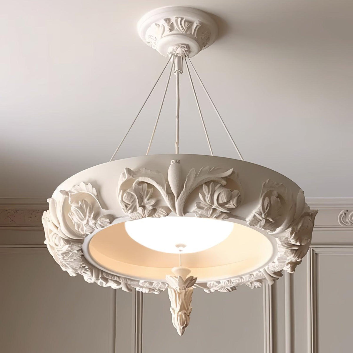 Rococo Chandelier Suspension en Plâtre - Neutralighting