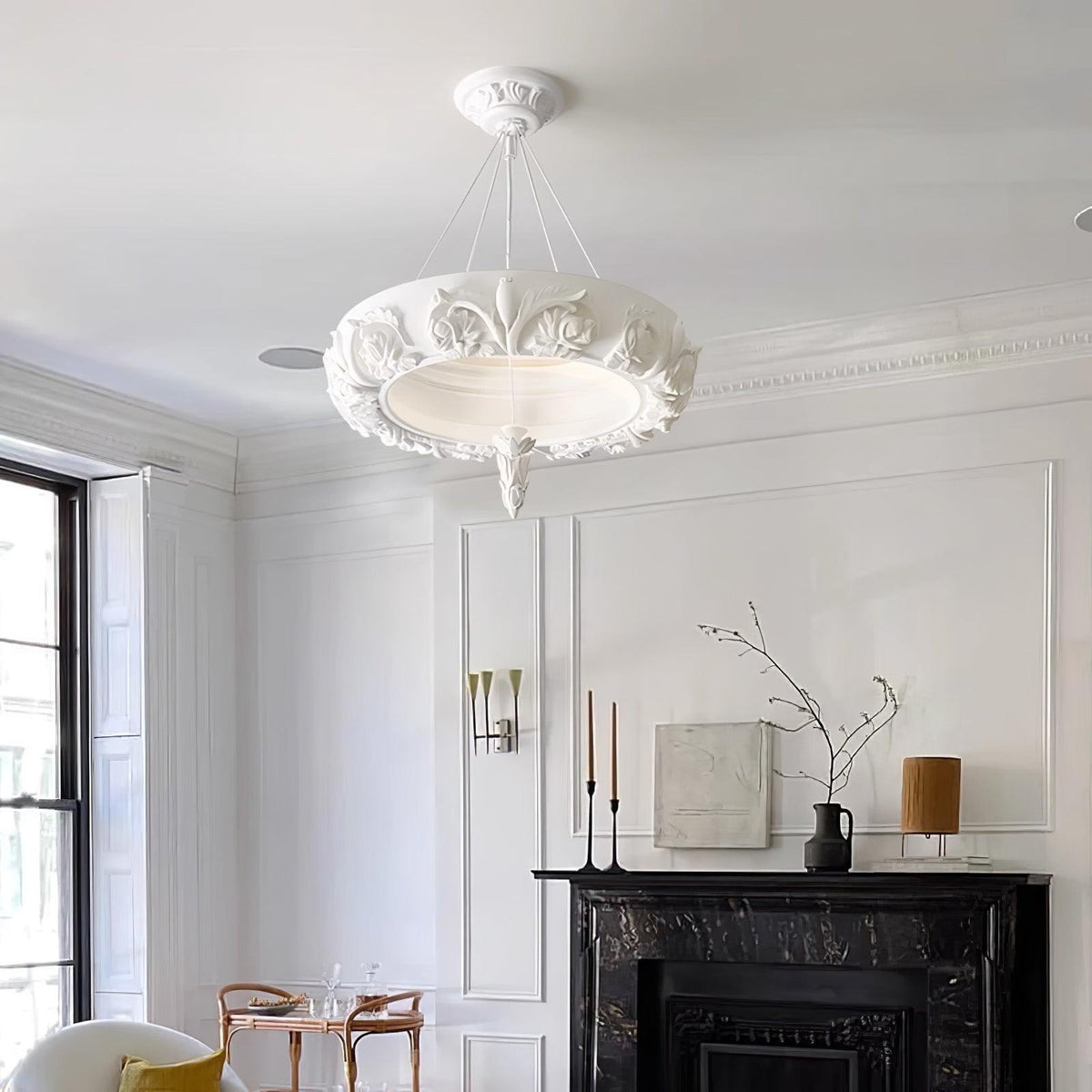 Rococo Chandelier Suspension en Plâtre - Neutralighting