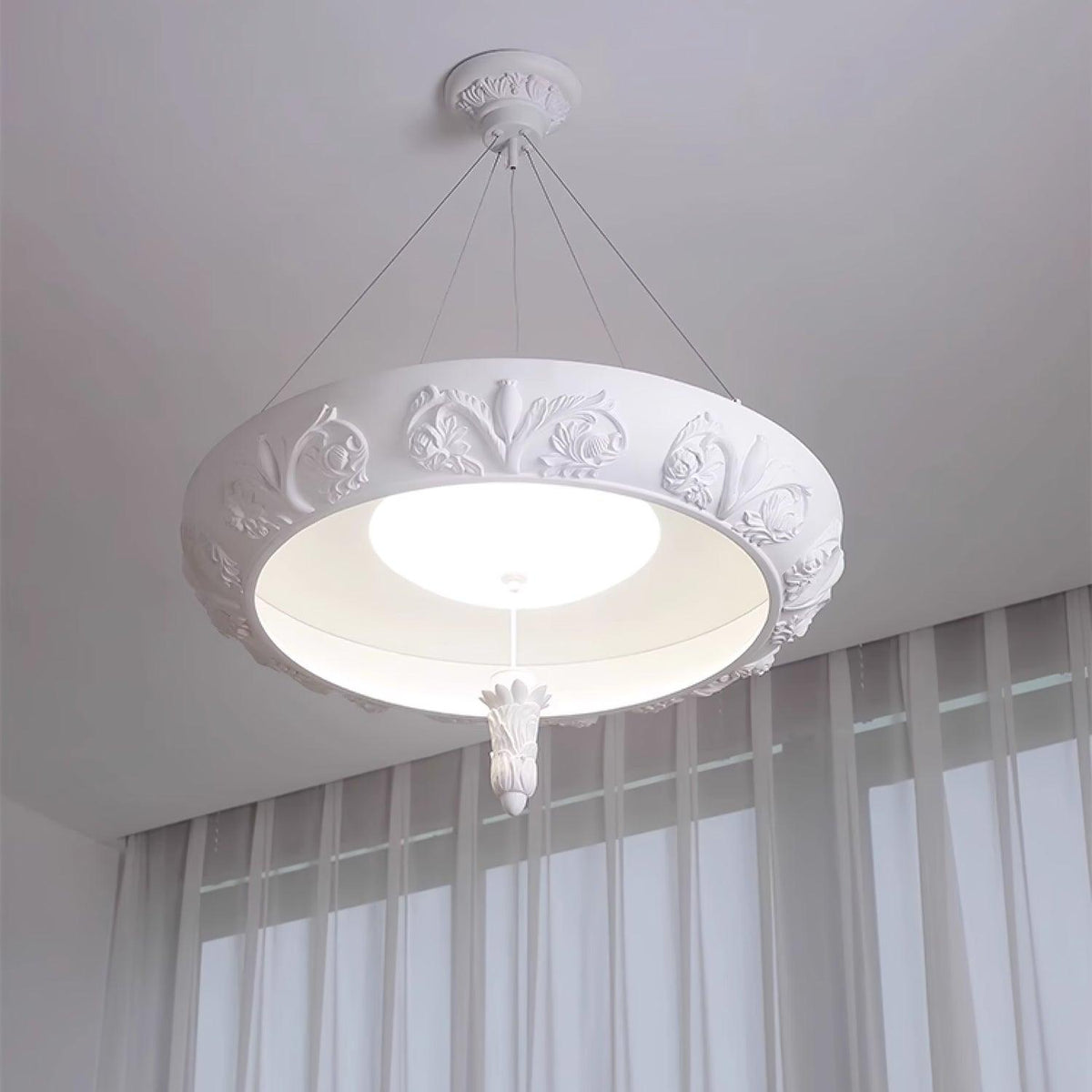 Rococo Chandelier Suspension en Plâtre - Neutralighting
