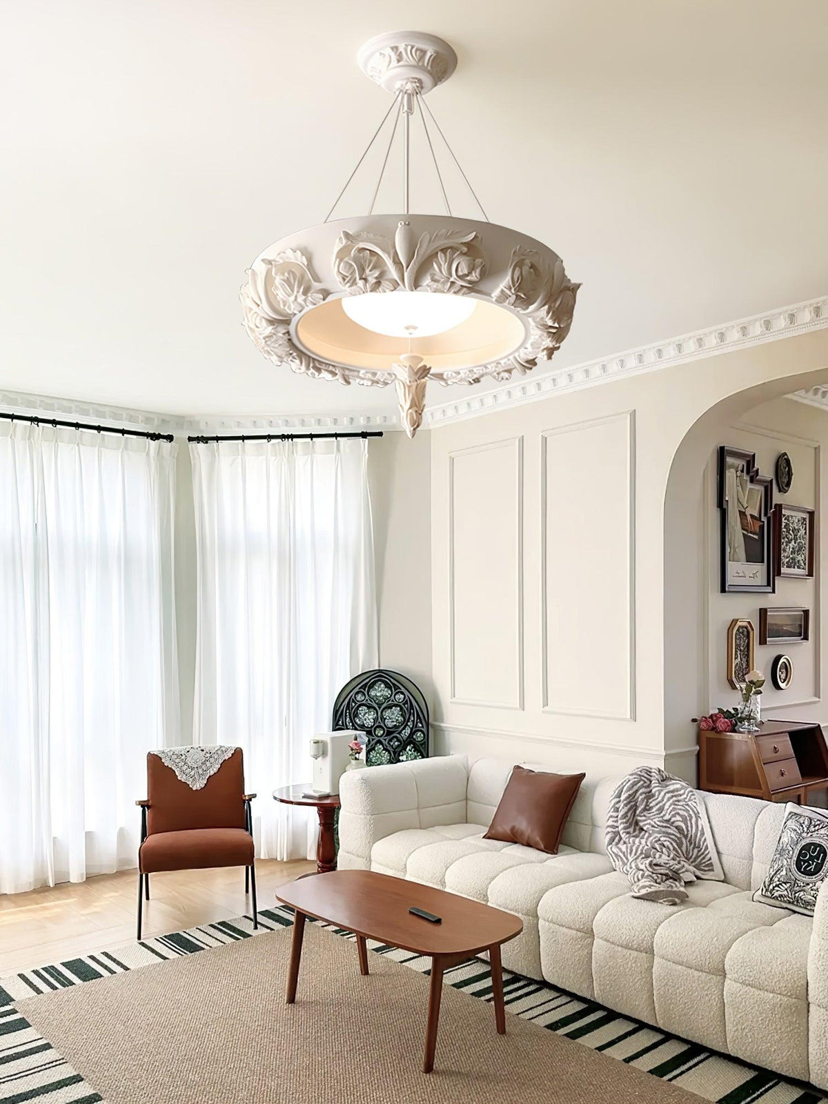 Rococo Chandelier Suspension en Plâtre - Neutralighting