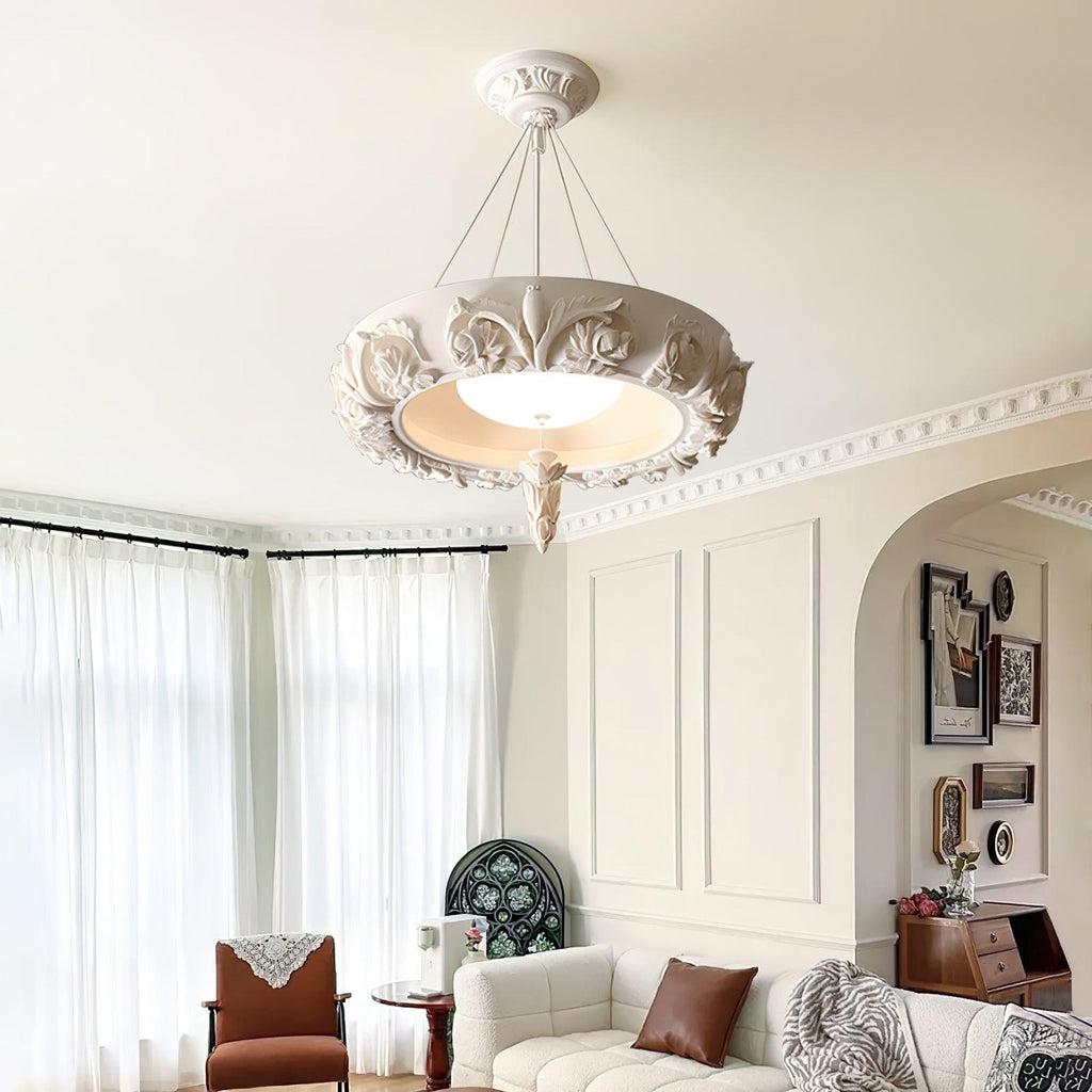 Rococo Chandelier Suspension en Plâtre - Neutralighting