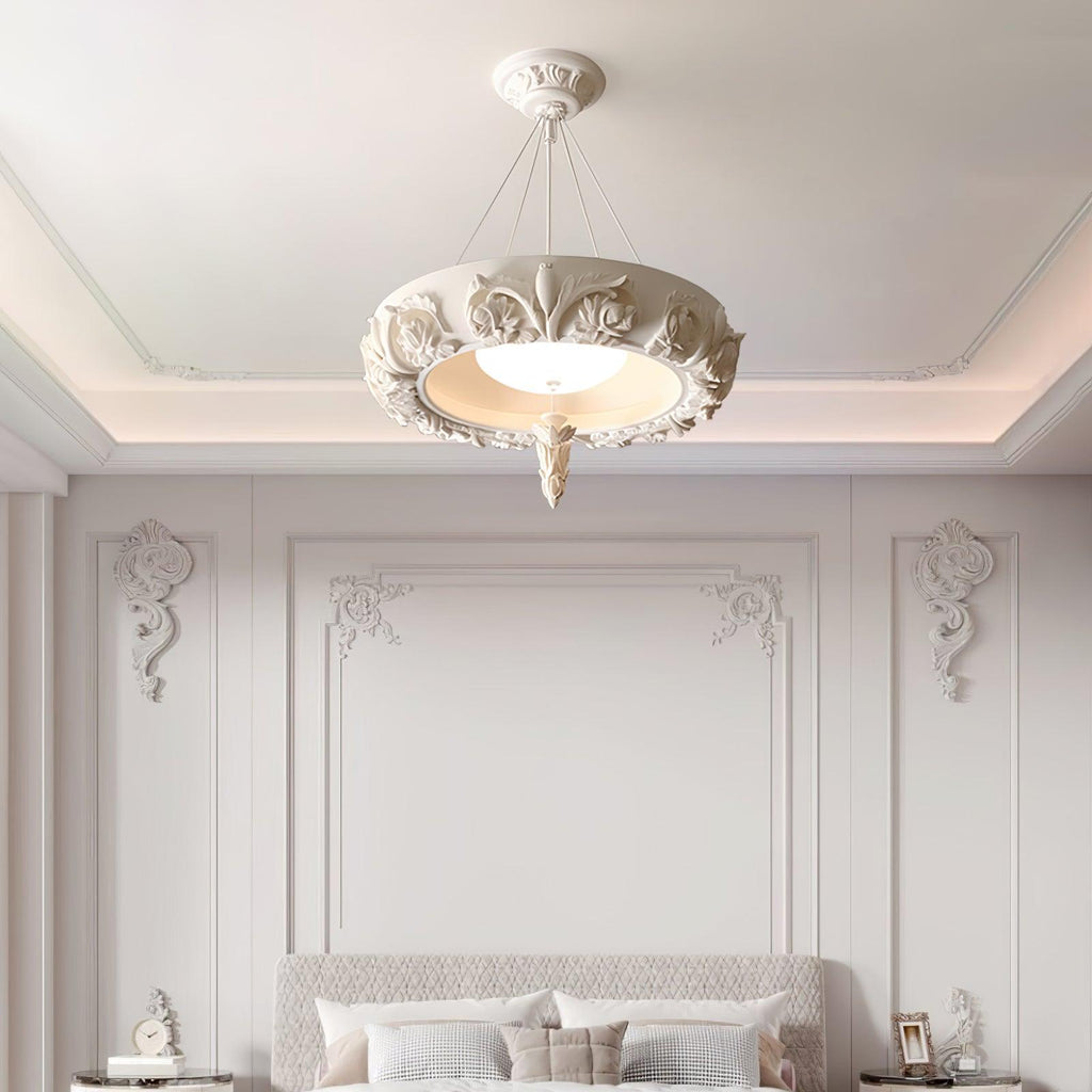 Rococo Chandelier Suspension en Plâtre - Neutralighting