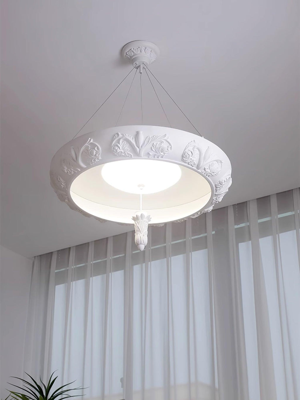 Rococo Chandelier Suspension en Plâtre - Neutralighting