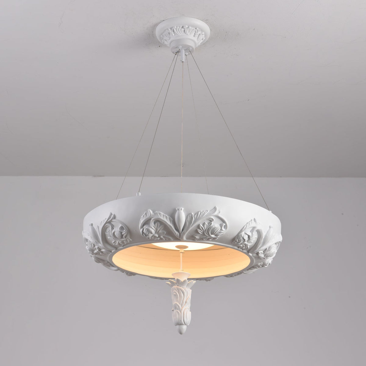 Rococo Chandelier Suspension en Plâtre - Neutralighting