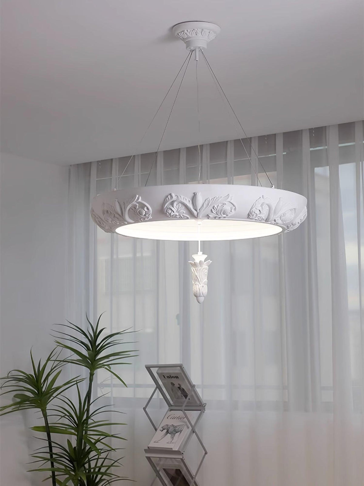Rococo Chandelier Suspension en Plâtre - Neutralighting