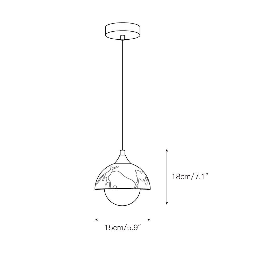 Yrvuvys Moderne Minimaliste Marbre Suspension - Neutralighting