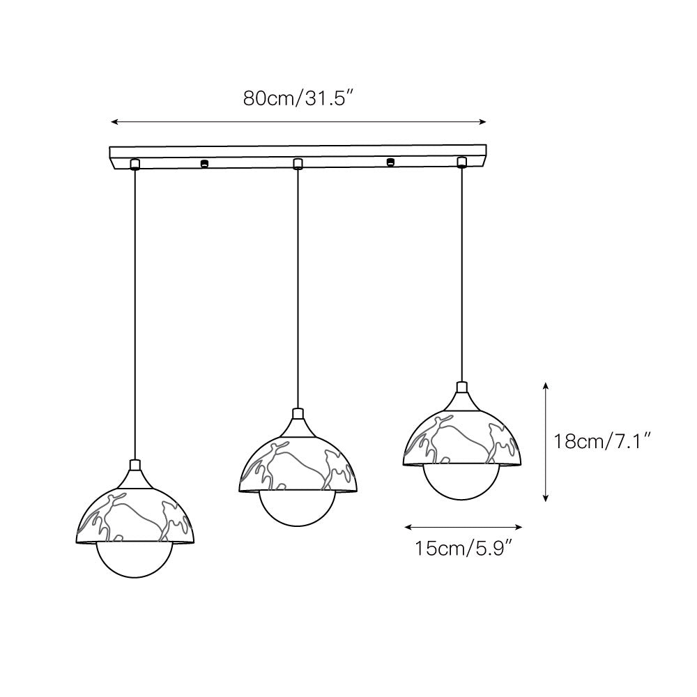 Yrvuvys Moderne Minimaliste Marbre Suspension - Neutralighting