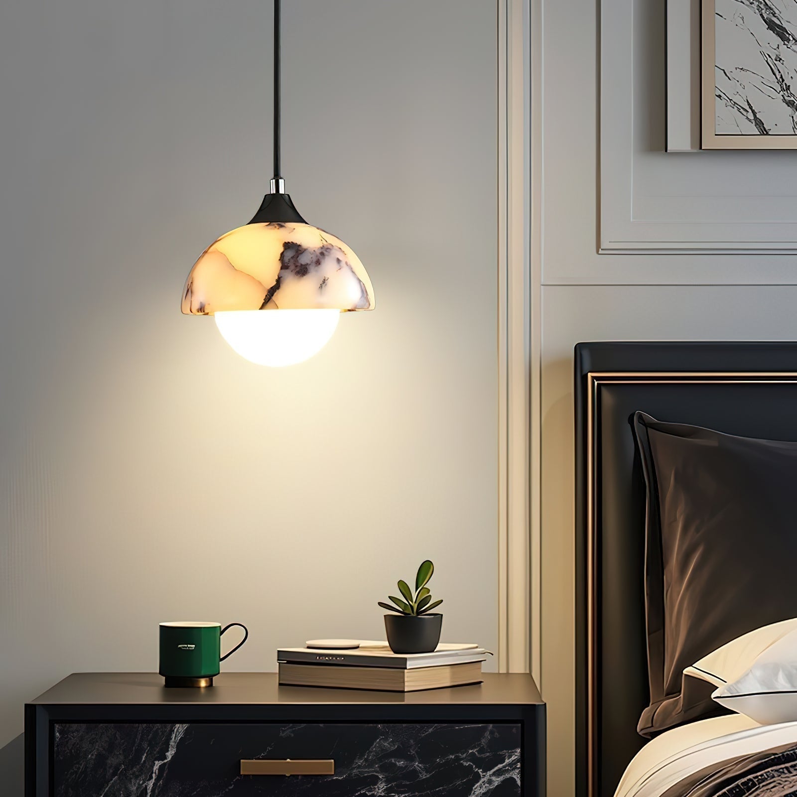 Yrvuvys Moderne Minimaliste Marbre Suspension - Neutralighting