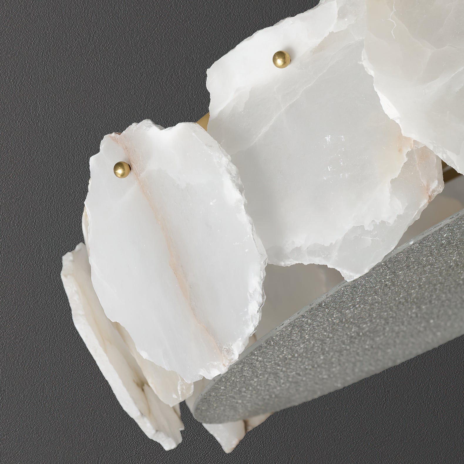 Zoruvys Sophistiqué Disque Plat Albâtre Verre Plafonnier - Neutralighting