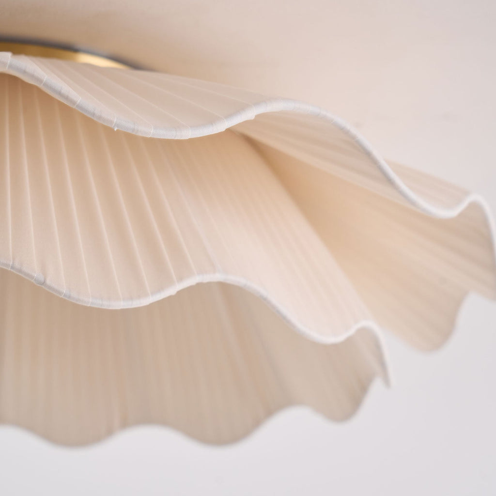 Mylirira Plafonnier en Laiton Tissu Vague Élégance Premium - Neutralighting
