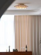 Mylirira Plafonnier en Laiton Tissu Vague Élégance Premium - Neutralighting