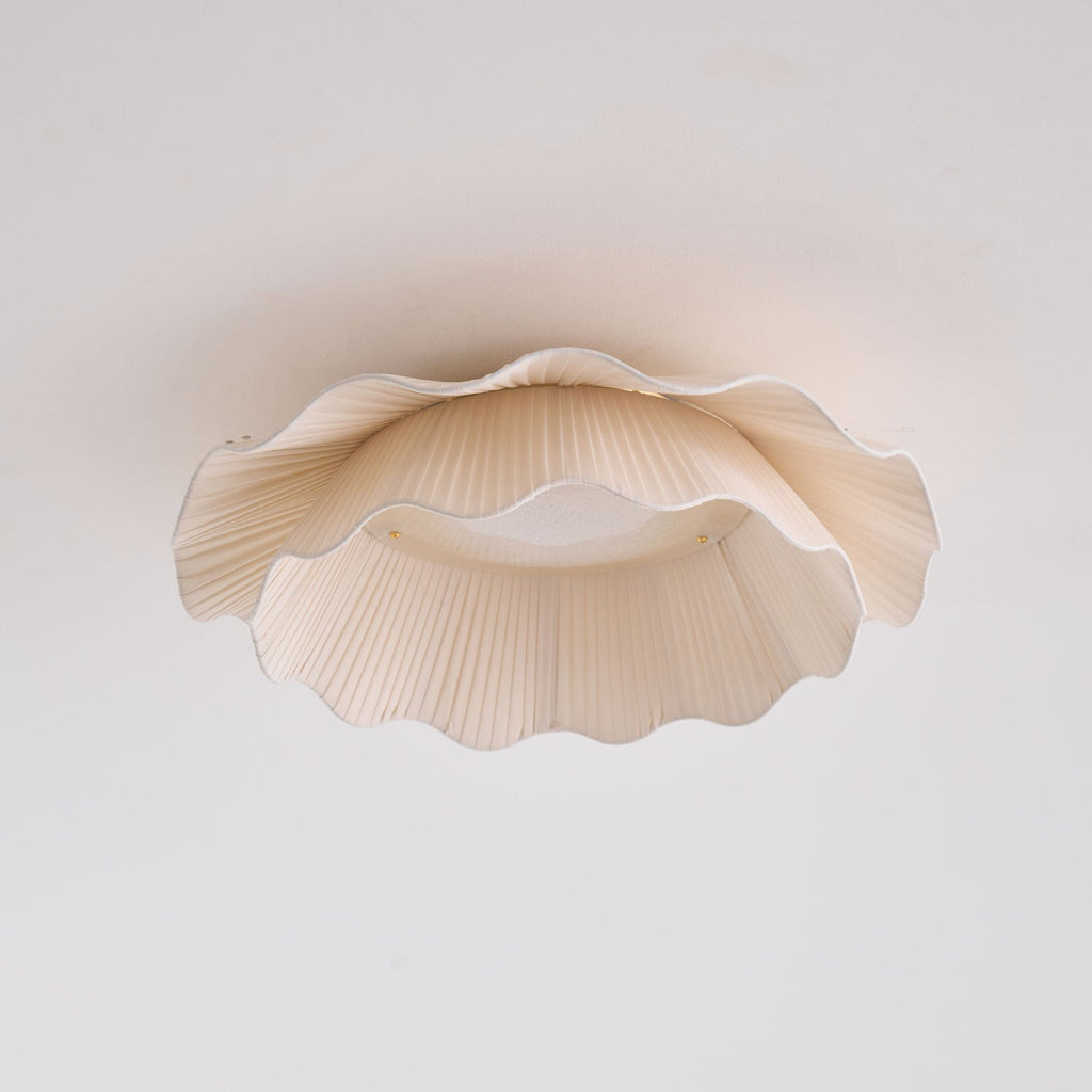 Mylirira Plafonnier en Laiton Tissu Vague Élégance Premium - Neutralighting