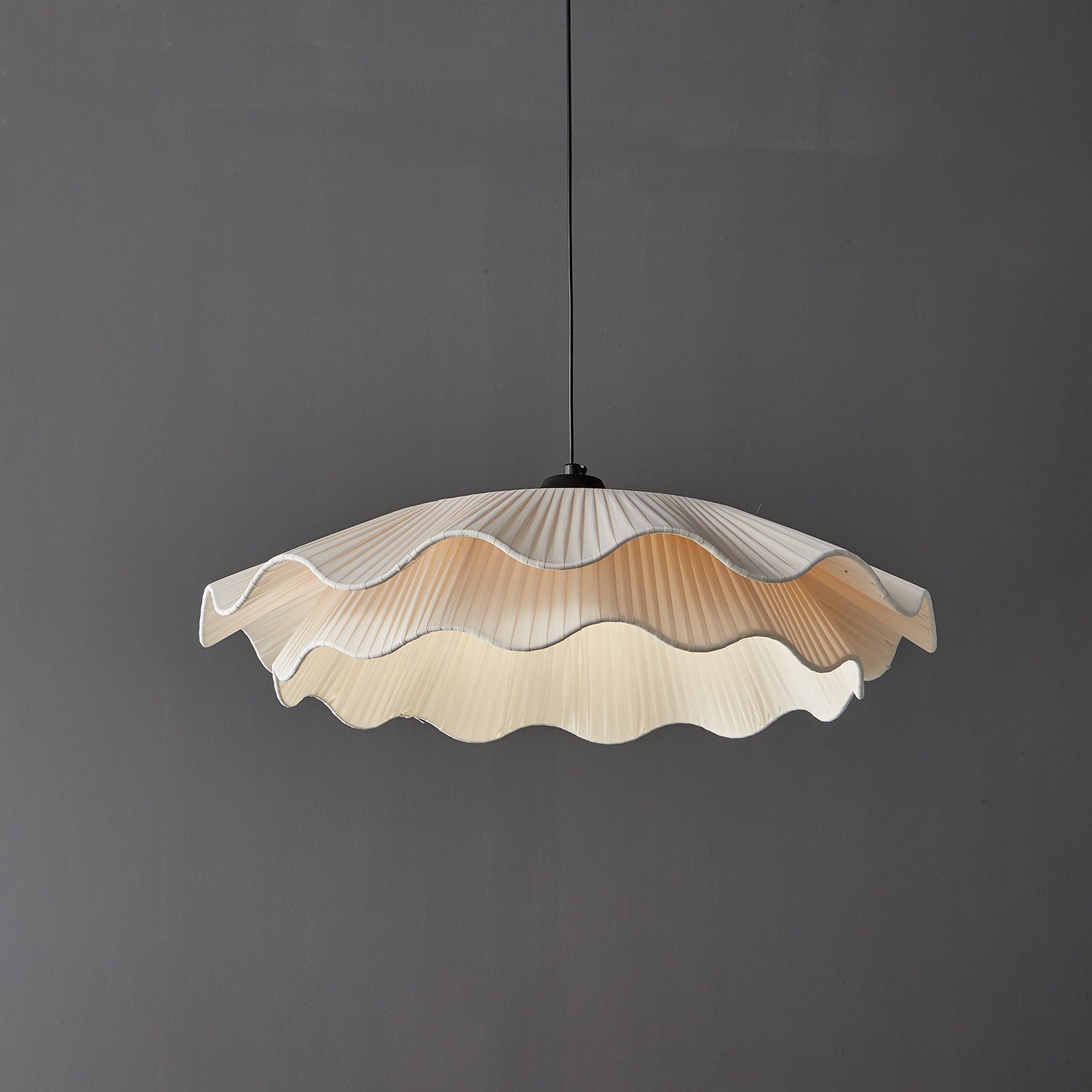 Ellorel Lampe Suspendue en Tissu Wave Brass - Neutralighting