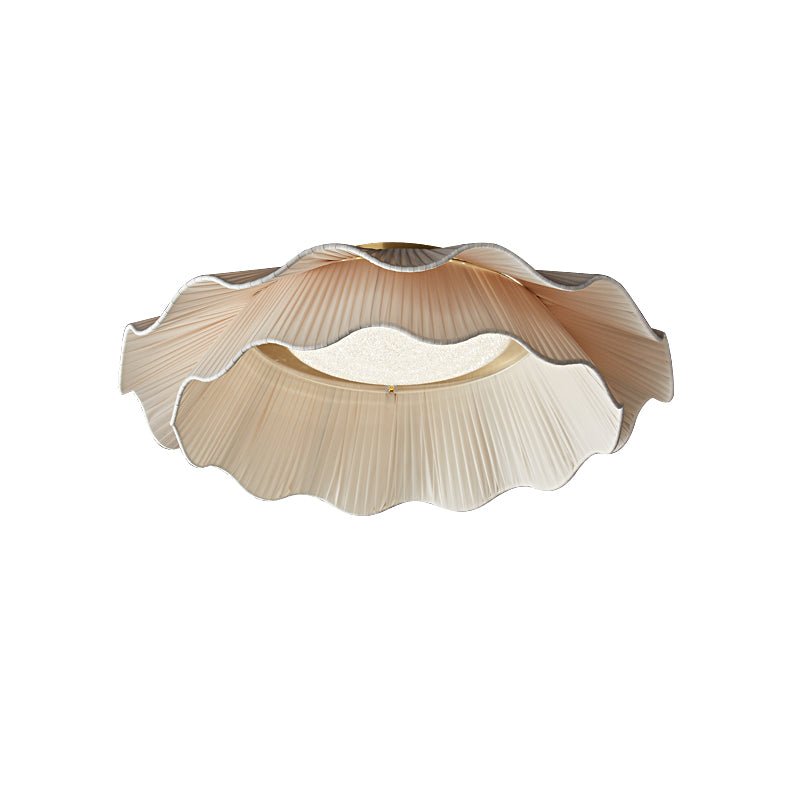 Mylirira Plafonnier en Laiton Tissu Vague Élégance Premium - Neutralighting