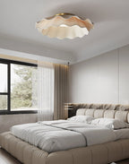 Mylirira Plafonnier en Laiton Tissu Vague Élégance Premium - Neutralighting