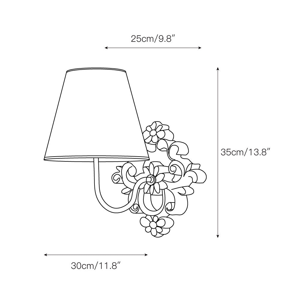 Alvuvys Moderne Prime Élégance Tissu Métal Applique Murale - Neutralighting