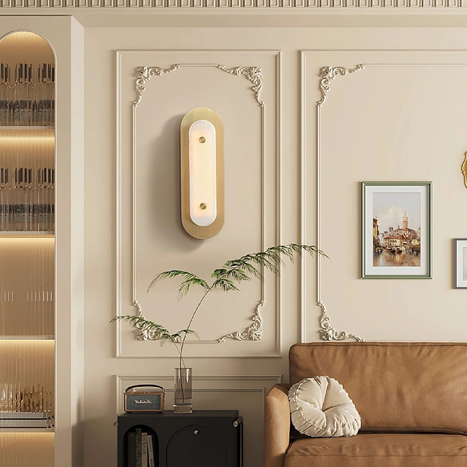 Celaeeth Applique Murale Ovale en Albâtre - Neutralighting