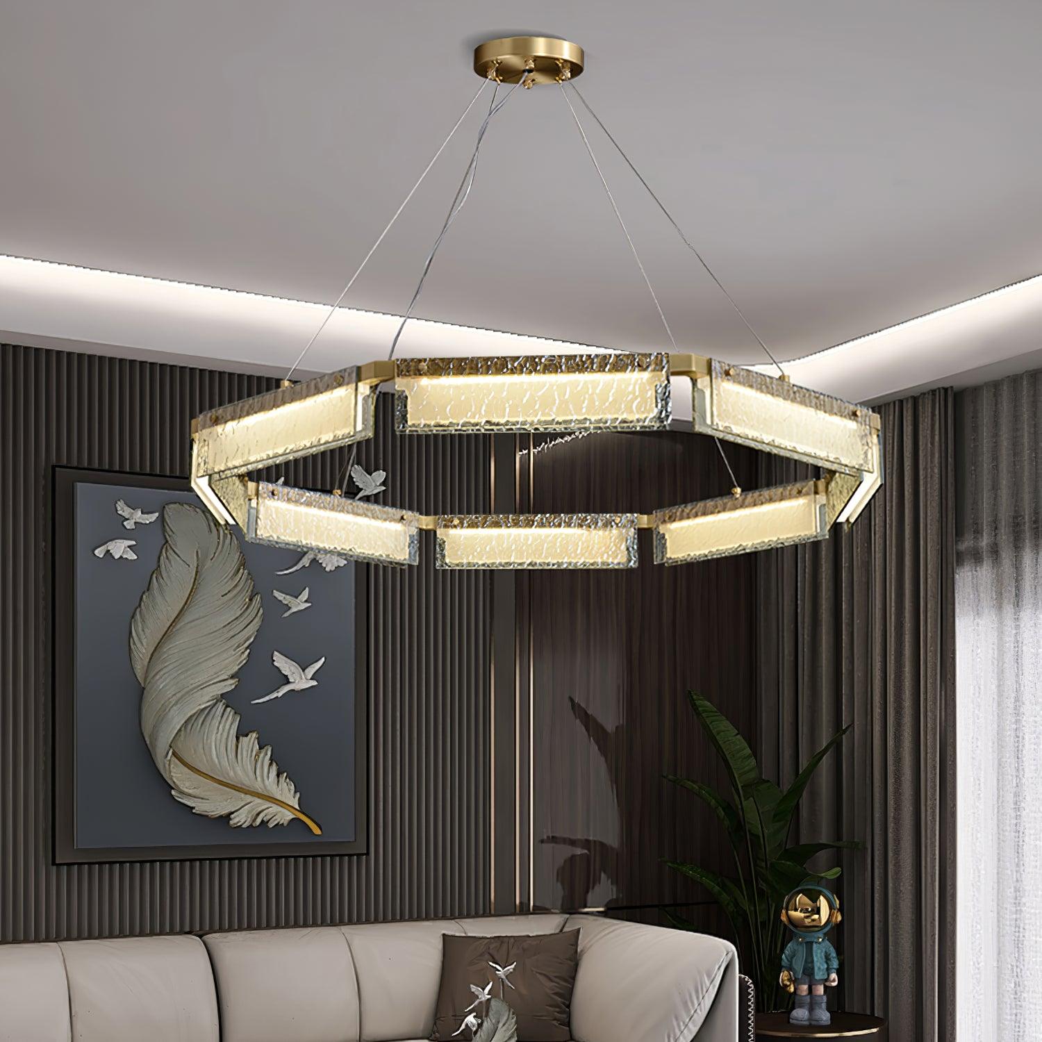 Hexa Lustre en Verre De Luxe - Neutralighting