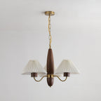 Lustra Chandelier Élégant en Noyer et Laiton - Neutralighting