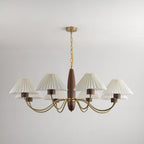 Lustra Chandelier Élégant en Noyer et Laiton - Neutralighting