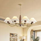Lustra Chandelier Élégant en Noyer et Laiton - Neutralighting