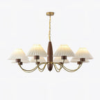 Lustra Chandelier Élégant en Noyer et Laiton - Neutralighting