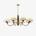 Lustra Chandelier Élégant en Noyer et Laiton - Neutralighting