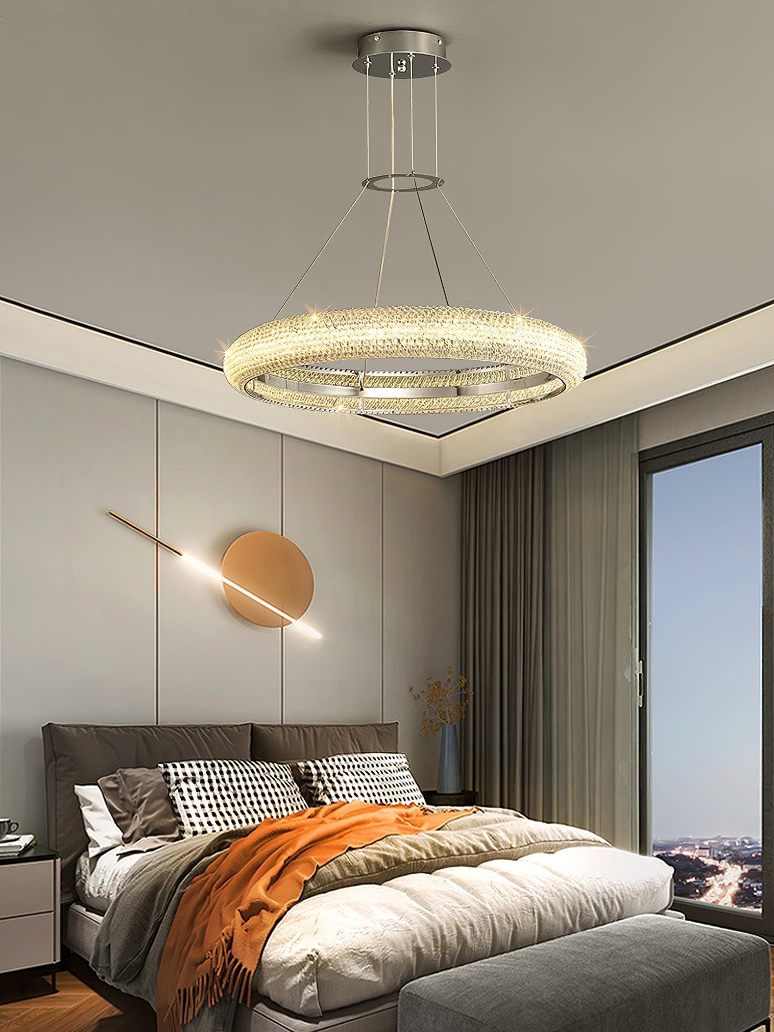 Vazorora Moderne Minimaliste Anneau Crystal Lustre - Neutralighting