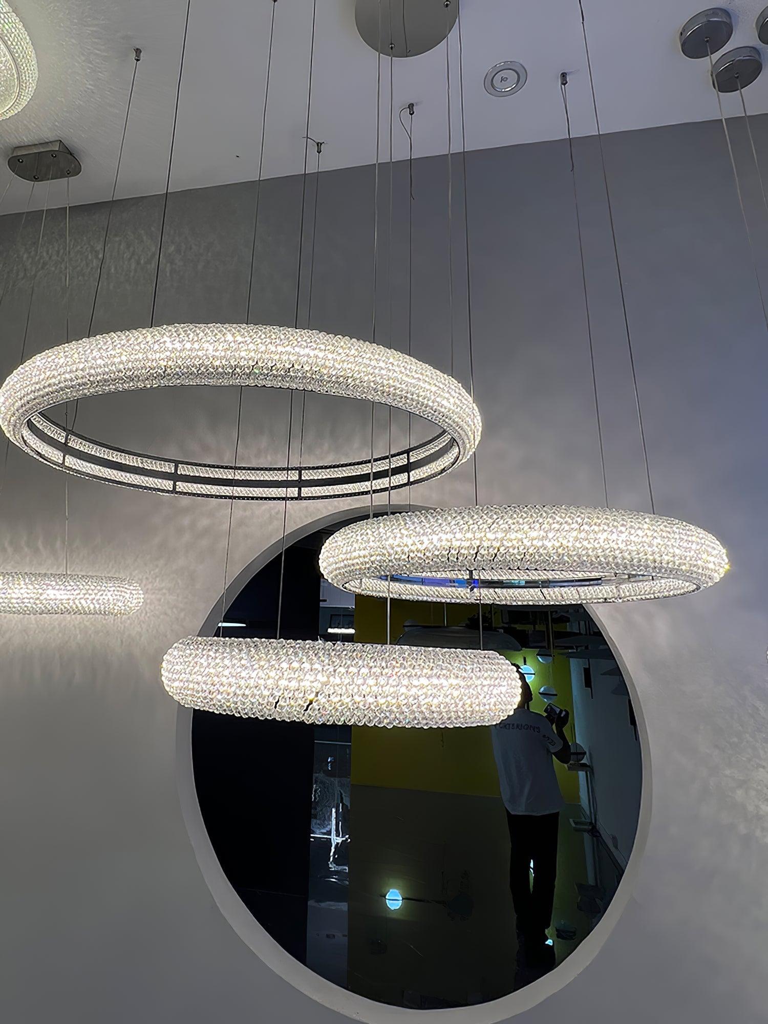 Vazorora Moderne Minimaliste Anneau Crystal Lustre - Neutralighting