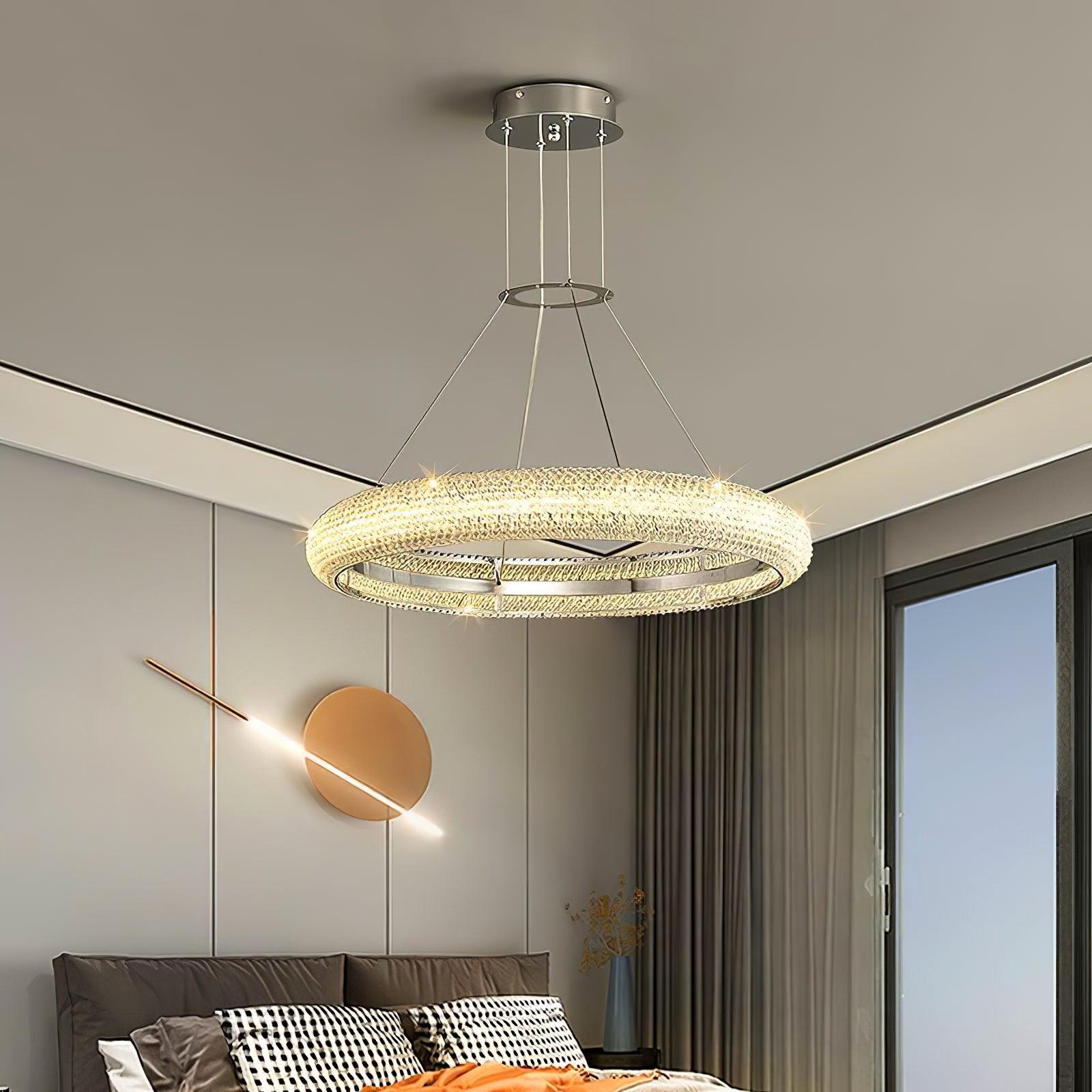 Vazorora Moderne Minimaliste Anneau Crystal Lustre - Neutralighting