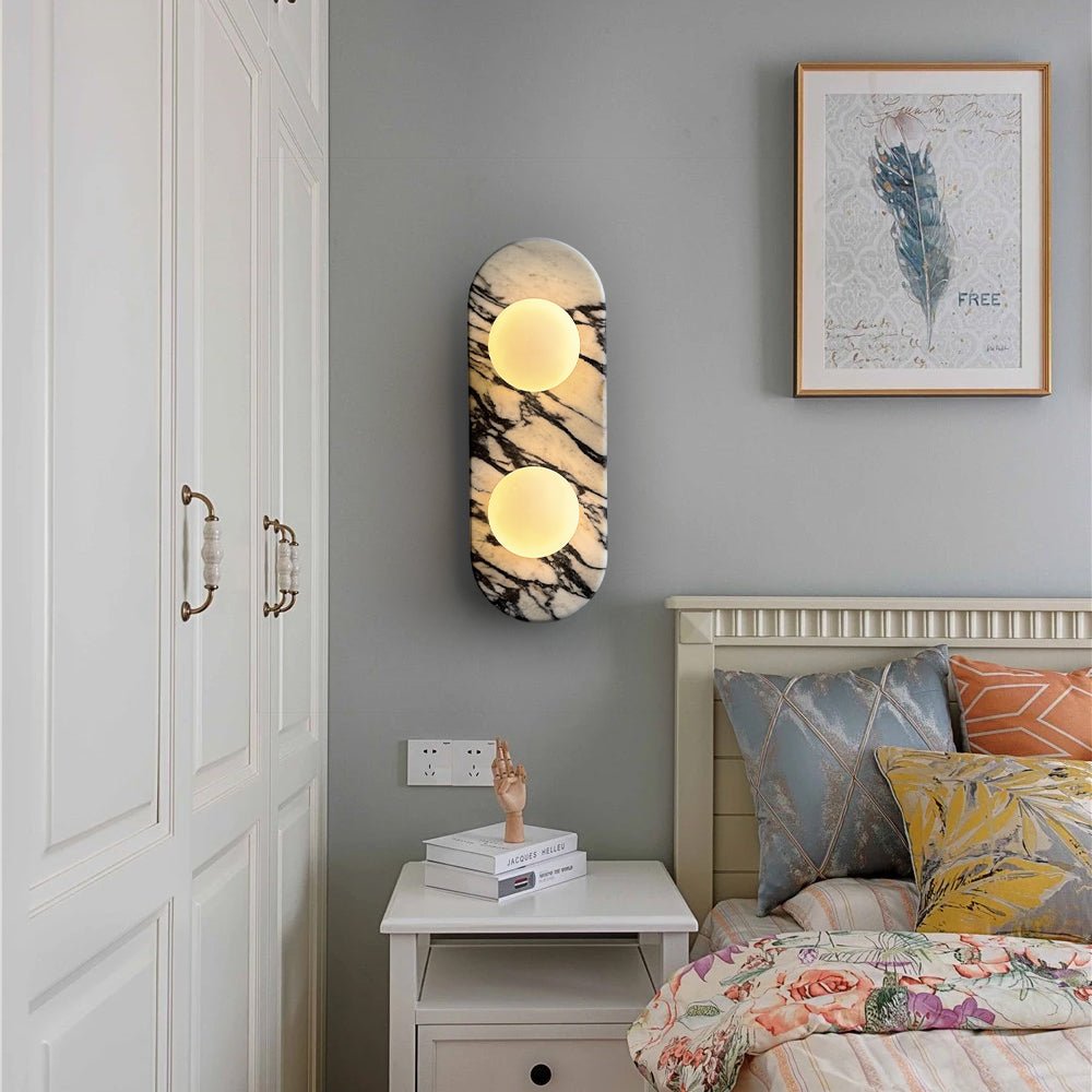 Utheisra Applique Murale Élégance Verre Marbre - Neutralighting