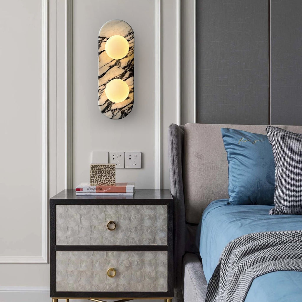 Utheisra Applique Murale Élégance Verre Marbre - Neutralighting