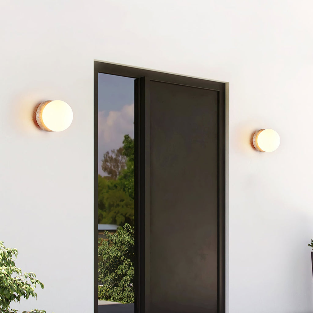 Caliror Ronde-Plaque Travertin Luminaire Mural - Neutralighting