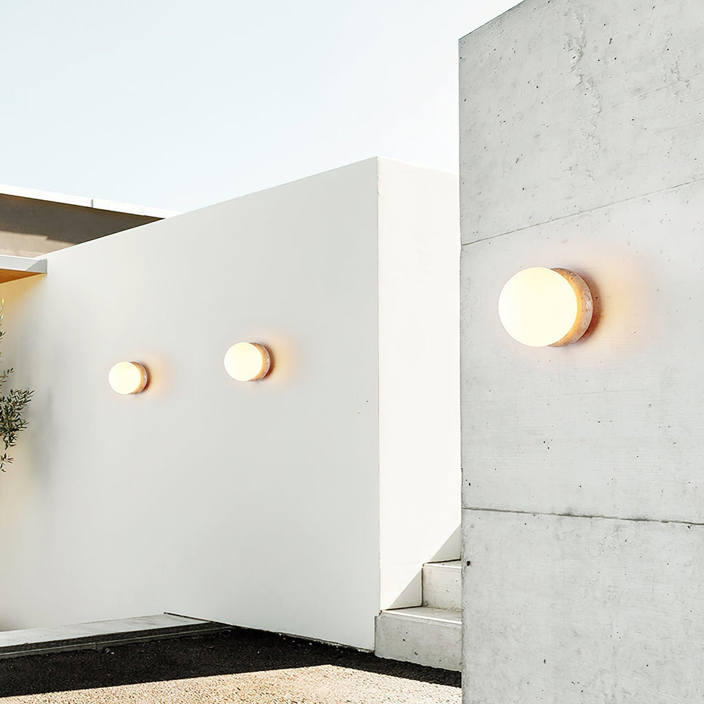 Caliror Ronde-Plaque Travertin Luminaire Mural - Neutralighting