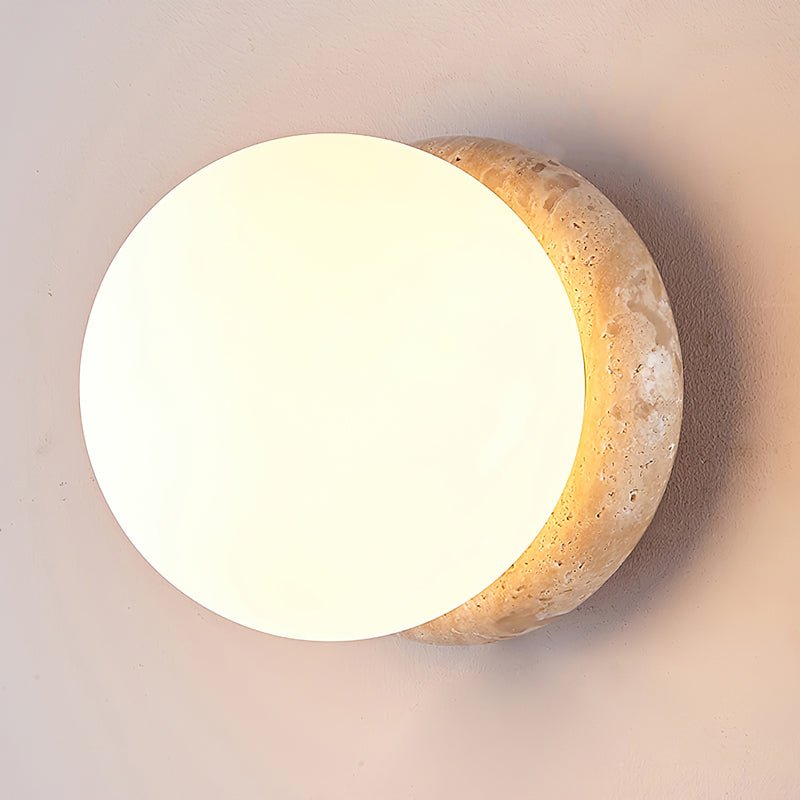Caliror Ronde-Plaque Travertin Luminaire Mural - Neutralighting