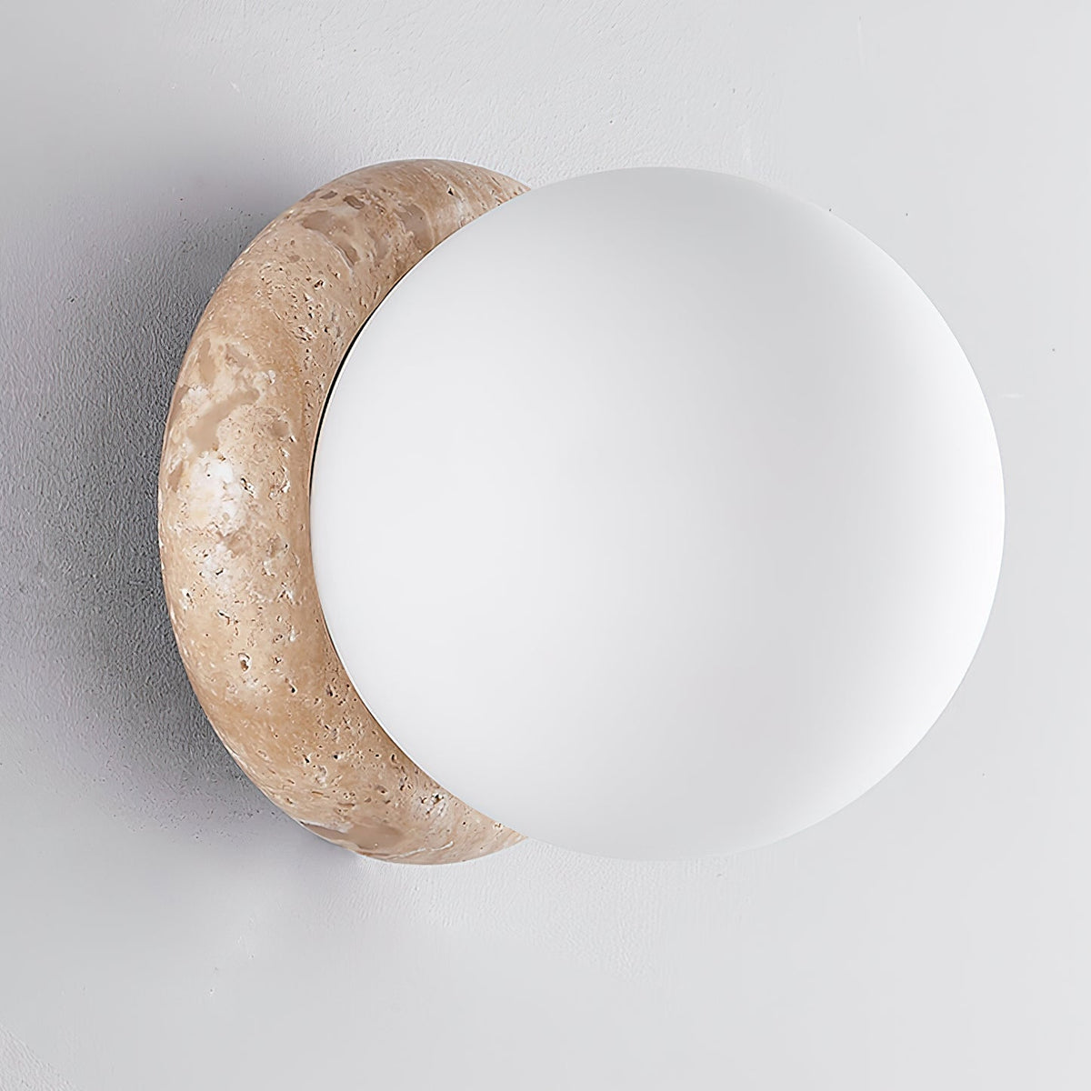 Caliror Ronde-Plaque Travertin Luminaire Mural - Neutralighting