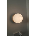 Blikuvys Moderne Minimaliste Travertin Verre Applique Murale - Neutralighting